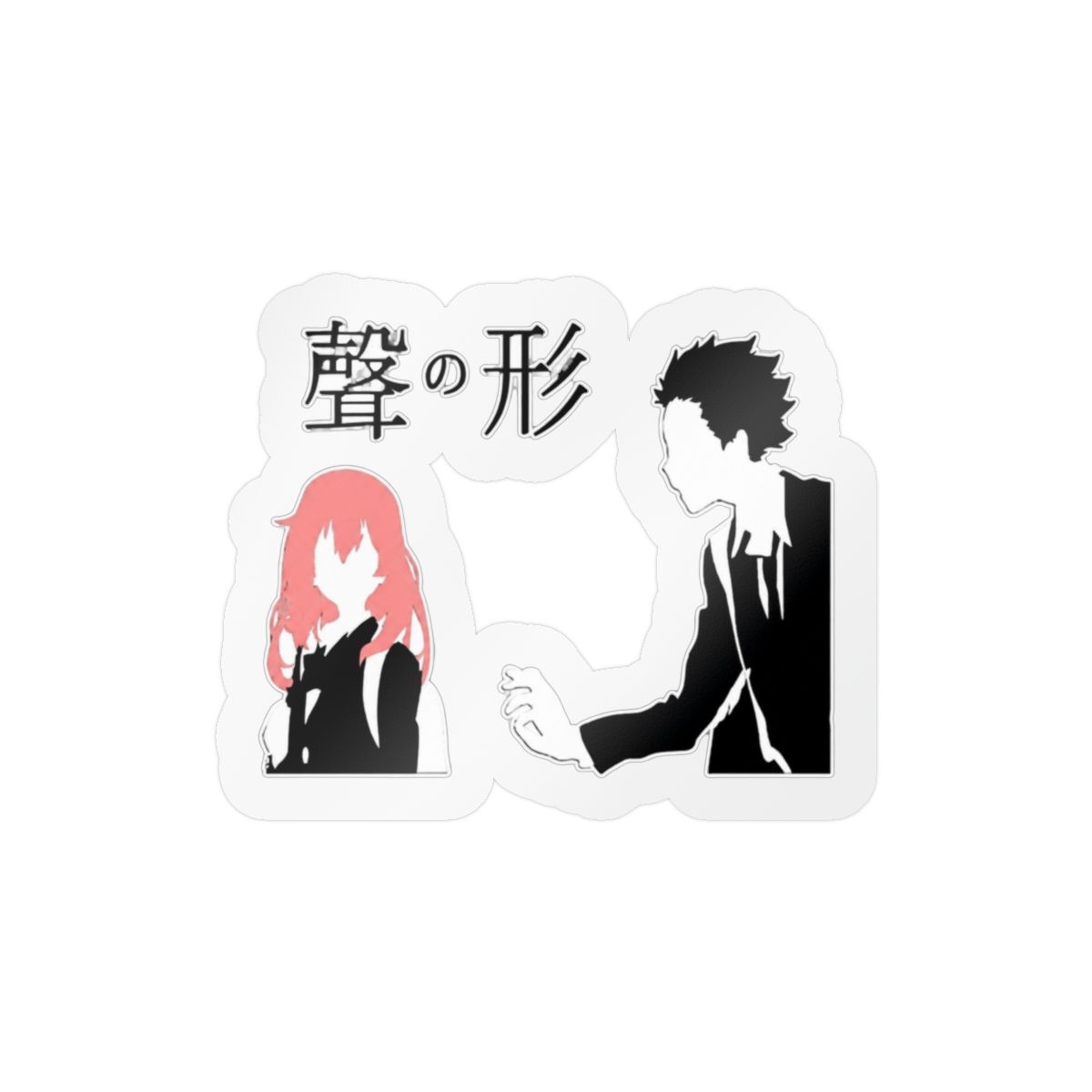 A Silent Voice - Shoko and Shoya Sticker Decal Laptop Car Window Vinyl 5" - alternate angle 4, merchandise