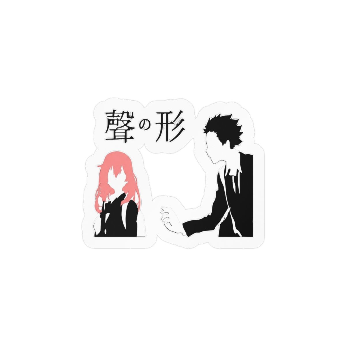A Silent Voice - Shoko and Shoya Sticker Decal Laptop Car Window Vinyl 5" - alternate angle 1, merchandise
