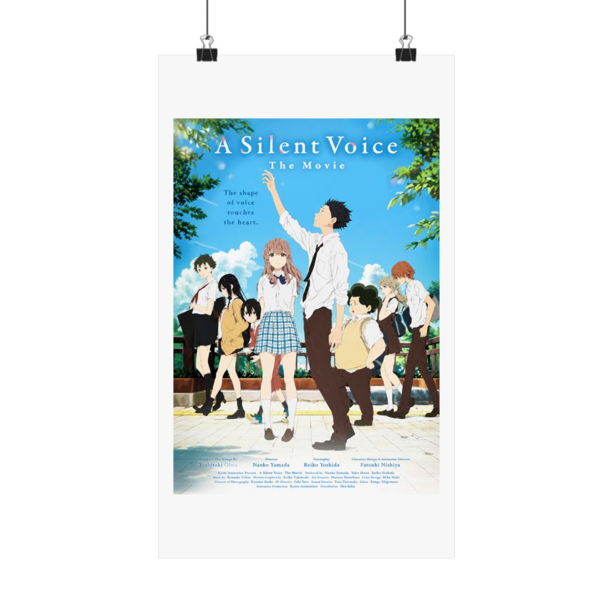 A Silent Voice Textless Movie Anime Poster and Prints Unframed Wall Art Gifts Decor 12x18 - alternate angle 2, merchandise