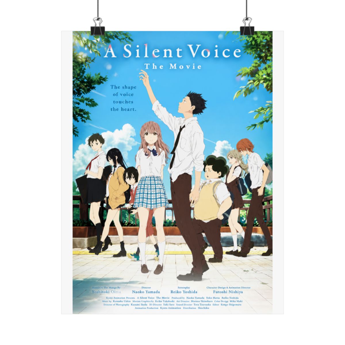 A Silent Voice Textless Movie Anime Poster and Prints Unframed Wall Art Gifts Decor 12x18 - alternate angle 5, merchandise