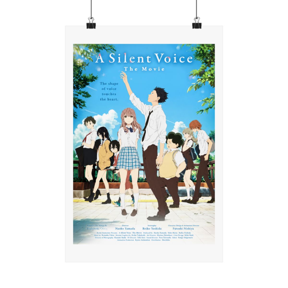 A Silent Voice Textless Movie Anime Poster and Prints Unframed Wall Art Gifts Decor 12x18 - alternate angle 4, merchandise