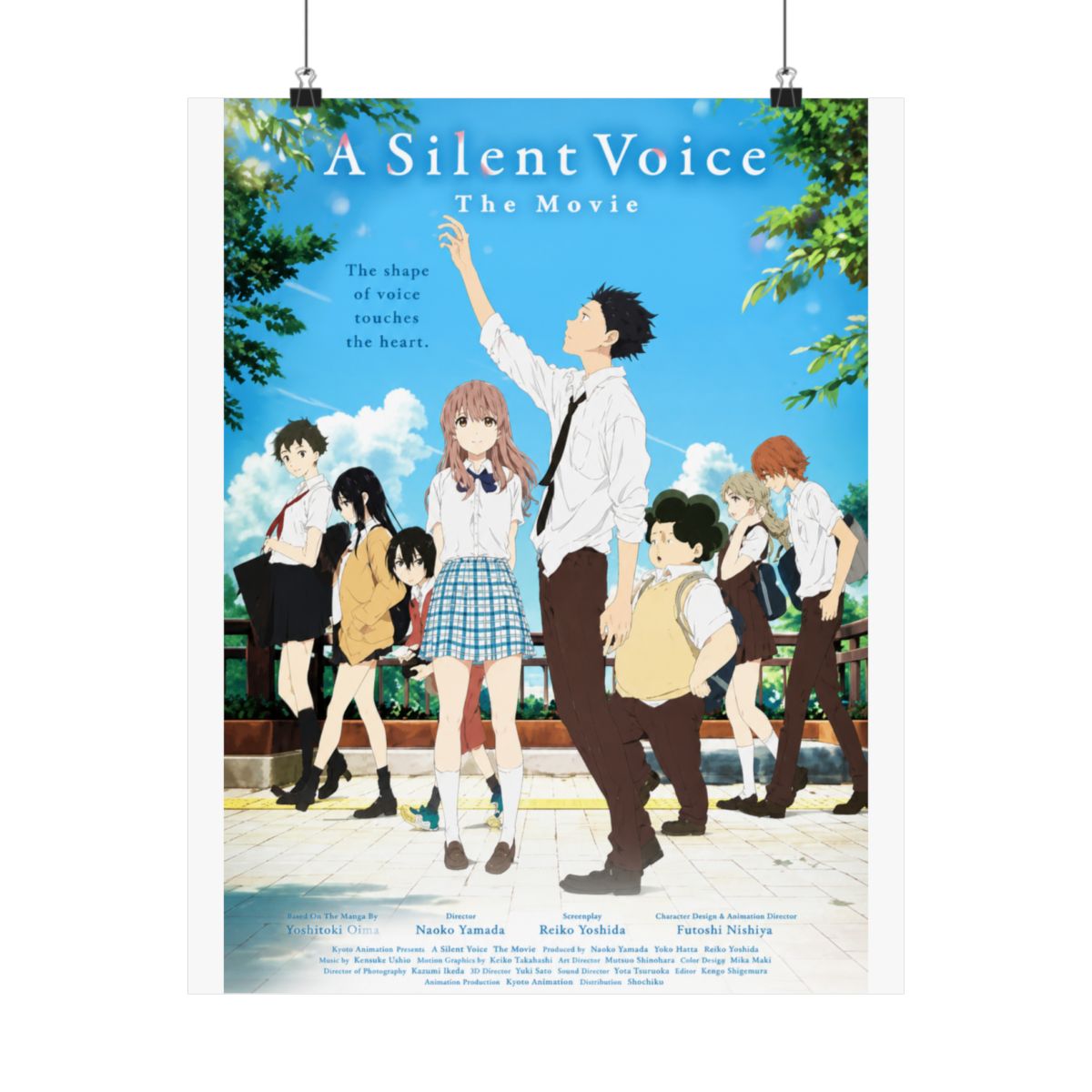 A Silent Voice Textless Movie Anime Poster and Prints Unframed Wall Art Gifts Decor 12x18 - alternate angle 3, merchandise
