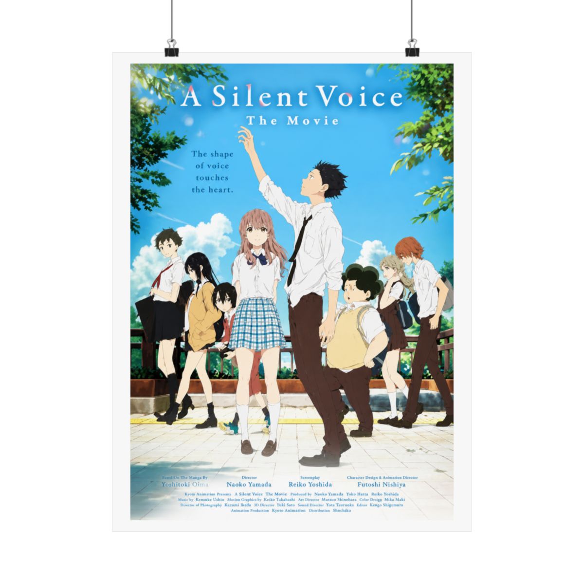 A Silent Voice Textless Movie Anime Poster and Prints Unframed Wall Art Gifts Decor 12x18 - alternate angle 1, merchandise